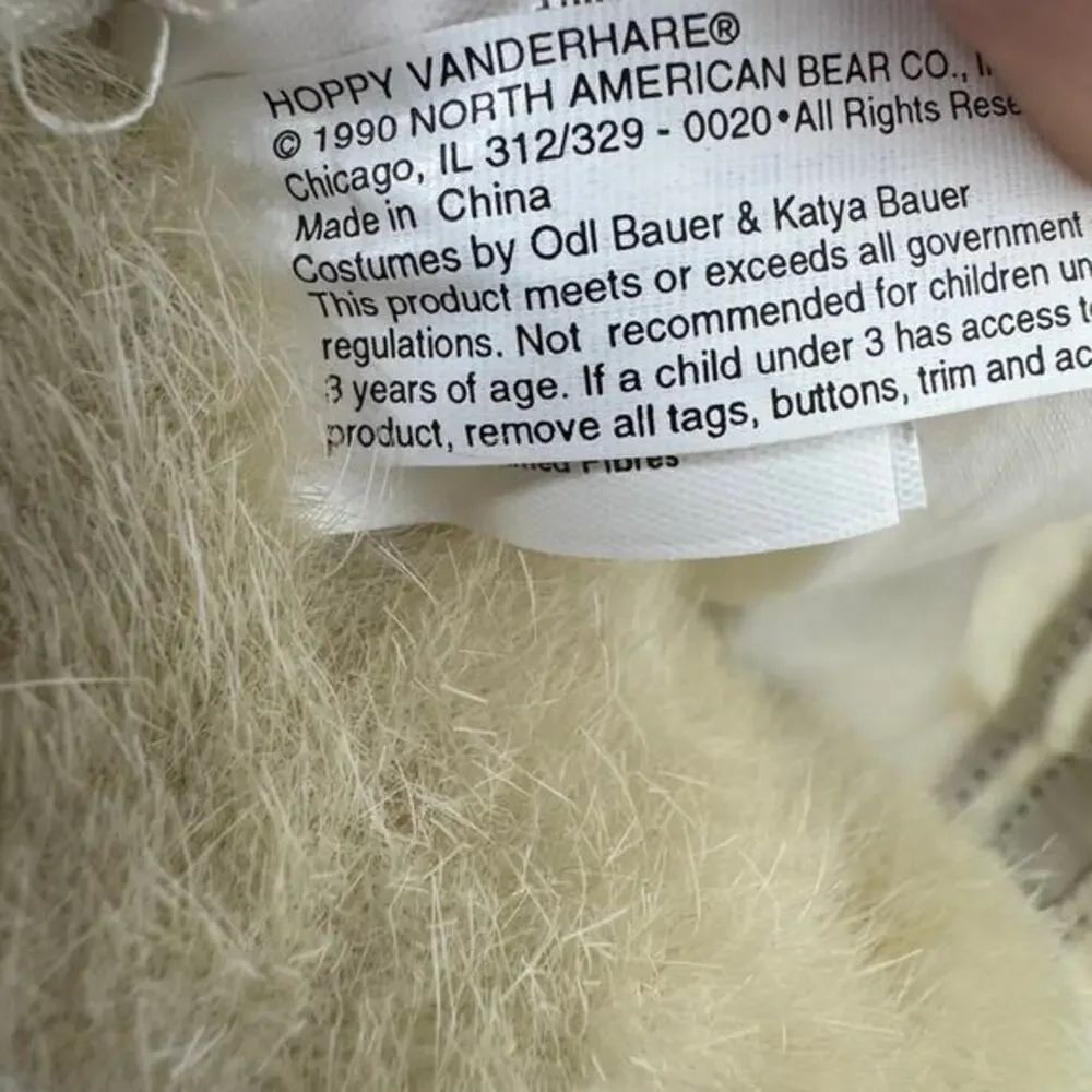 VTG 1990 Hoppy VanderHare All Paws On Deck Sailor Rabbit Muffy With‎ Map